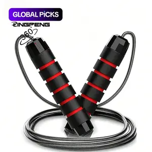 Skipping Rope with Ball Bearings, Rapid Jump Rope for Aerobic Exercise and Speed Training, LINGPENG Jump Training Accessories, Fitness Skipping Rope, Home Workout Equipment #GLOBAL PICKS