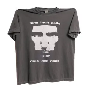 Nine Inch Nails NIN Downward Spiral Band Tee Industrial Post Metal Experimental Metal Ultra Faded Boxy Glam Rock Alternative Shirt - XL