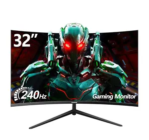 32 Inch Curved Gaming Monitor 240Hz, 1800R PC Monitor Full HD 1080P, Frameless Computer Dispaly with Freesync and Eye Care Technology, Wall Mountable