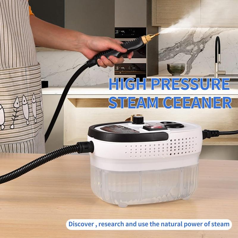 2500W Handheld Steam Cleaner, high-temperature and high-pressure steam cleaner, portable car steamer with 16 accessories, suitable for kitchen grease, car detailing, and bathroom cleaning.