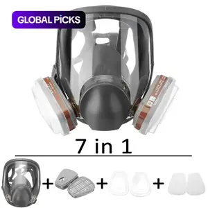 Full Face Respirator Mask, Gas Masks for Survival, Nuclear & Chemical Protection, Ideal for Asbestos, Fume, Dust & Chemicals #GLOBAL PICKS