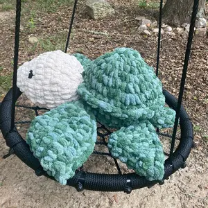 Handmade Crochet Turtle Made with Bernat Jumbo Yarn