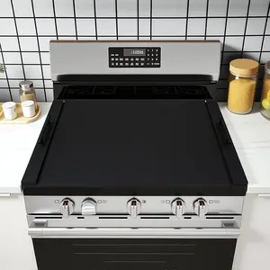 Gas Stove Cover - Stove Top Covers for Gas Burners & Electric Stove, Noodle Board Stove Cover (Black)