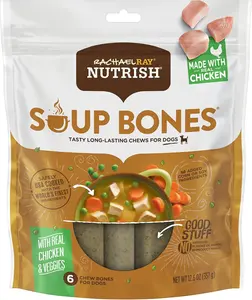 Chicken & Veggies Soup Bones for Dogs by Rachael Ray Nutrish (6 Count)