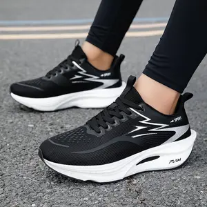 Lightweight Breathable Mesh Athletic Sneakers for Men Women Shock Absorb Thick Platform Sole Non Slip Casual Workout Walking Running Sport Shoes Daily Wear