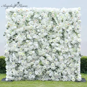 S-A7466 5D White Rose Flower Wall Event Party Wedding Backdrop Decor Prop