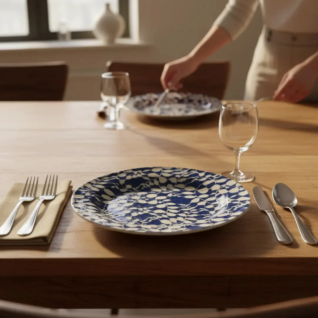 Cobalt Oval Banquet Plates, Fashionable Tableware Accessory for Kitchen and Dining