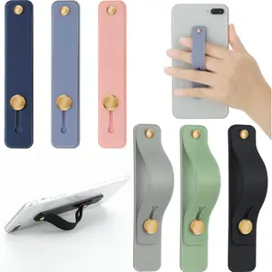 6 Pieces Phone Grip Holder Cell Phone Grip Strap Tecopic Finger Strap Stand Universal Finger Kickstand for Most Smartphones(Soft Colors)