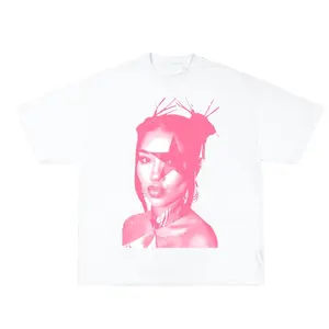 Jhene PINK Cute Big Face Graphic Rap Tee Shirt