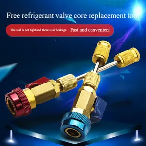 Car air conditioning repair tools R134a valve core and valve needle quick replacement and disassembly tool