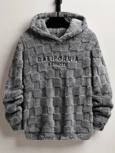 Men's Casual Simple Outdoor Pullover Sweater, Fleece Lined Warm Knitwear, Regular Fit Long Sleeve Top for Fall & Winter