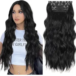 KooKaStyle Glueless Clip-In Hair Extensions, Smooth Yaki Braid Synthetic Hair Piece, Heat Resistant Fashion Accessory