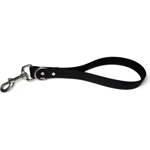 Odyssey Leash Co. Traffic Lead 14in Long 1000lb Strength Stainless Steel Hardware Hand Assembled in The US Waterproof Black