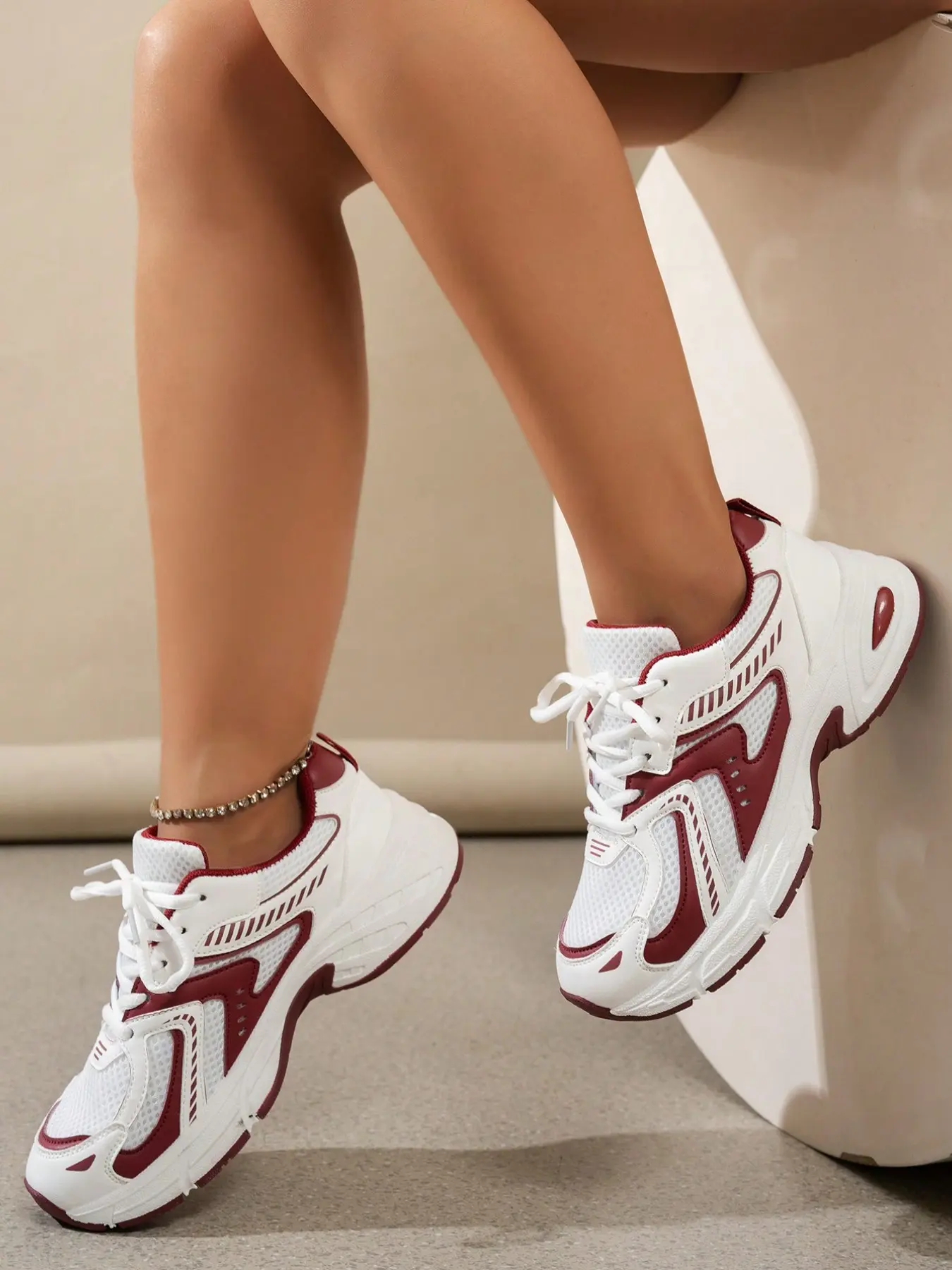 Spring New Height-Boosting Dad Shoes for Women, Trendy Breathable Casual Sports Shoes, Unique Retro Thick Sole Shoes, Fashion, Sneaker, Thick Soled Sneakers