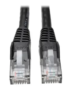 Tripp Lite N201-001-BK50BP Cat6 Gigabit Snagless Molded RJ45 Male-Male Patch Cable, Black - 1 ft. - 50-Piece Bulk Pack