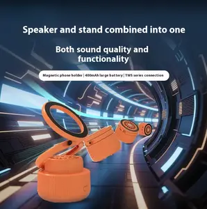 Magnetic Bluetooth speaker wireless mini mobile phone stand two-in-one high sound quality with ambient light with aromatherapy tablet portable