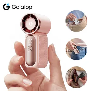 Gaiatop HF-18 Portable Handheld Mini Fan, 6 Speeds 16900 RPM High Velocity Personal Fan with LED Display, USB Rechargeable, Mini Fan with Lanyard for Makeup, Travel, Outdoor Fan for Women Girl Gift, Pink summerwins