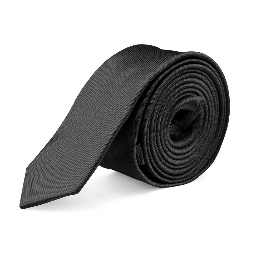 Moda Di Raza 2.0 Inches Ties For Men Solid Pure Color Plain Neckties Formal Slim Skinny Narrow