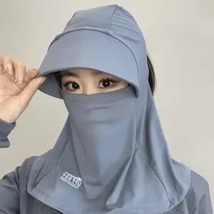 BIGWIG Summer Sun Protection Face Mask Hat, integrated design, provides full face and neck protection, breathable long neck cover, sports mask, suitable for outdoor activities, cycling, motorcycling, and fishing