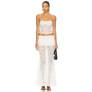 superdown Mimi Maxi Skirt Set in White