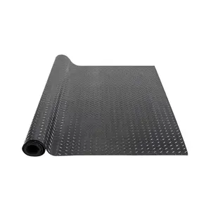 VEVOR Diamond - Plate Rubber Flooring Roll, 3 mmx 4 ftx 8 ft Floor Mat, SBR Rubber Roll, Easy to Clean, for Under Cars, Garage, Industry, Gym, BlackVEVOR Super Brand Day