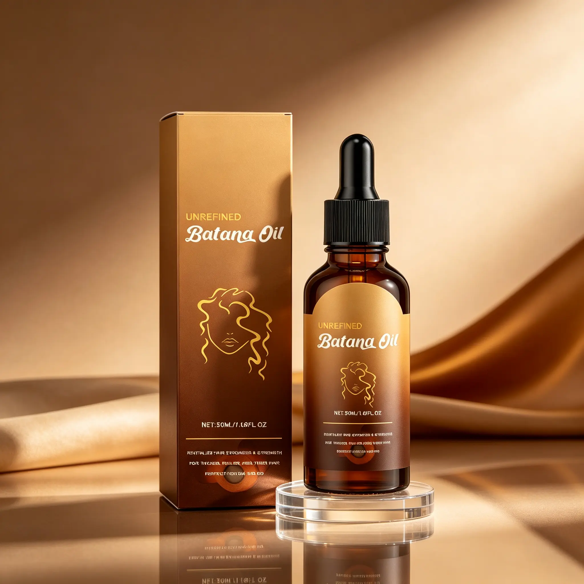 Batana Oil Hair & Scalp Treatment – Intense Moisture for Dry, Brittle Strands That Leaves Hair Feeling Soft, Strong & Replenished | Natural, Cold-Pressed Oil for Daily Nourishment | 50ml