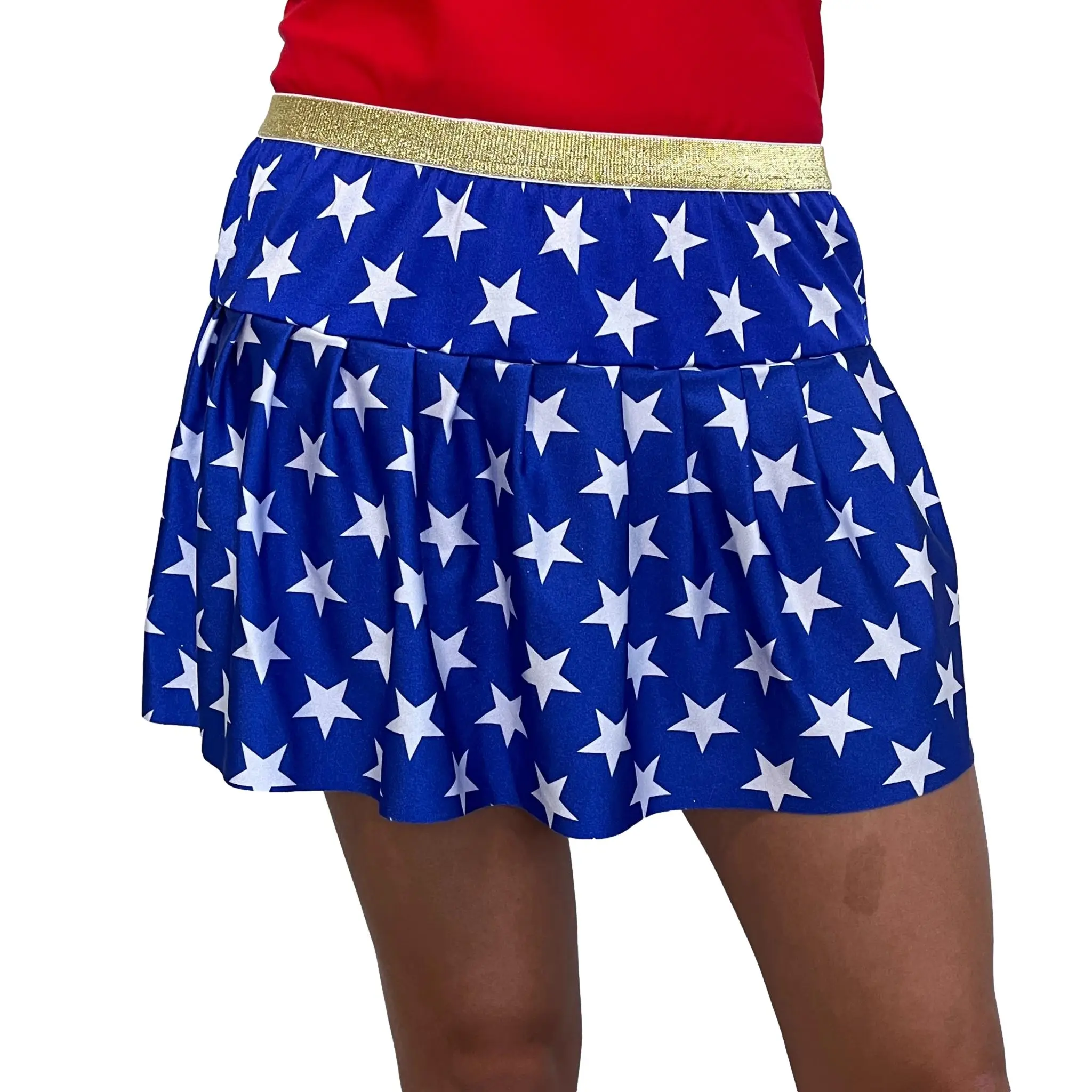 Wonder Woman Blue Star Inspired Superhero Running Skirt