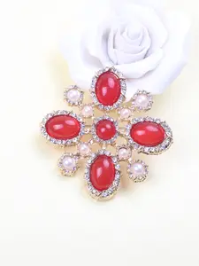 1pc Ruby Baroque Brooch Pin for Your Outfit