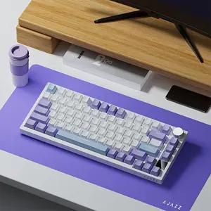 Ajazz AK820 Pro 75% Mechanical Keyboard, 1 Count Gasket-Mounted Gaming Keyboard with TFT Smart Display & Knob, BT 5.1/2.4G Wireless/Type-C Wired Custom Keyboard, Durable Keyboard