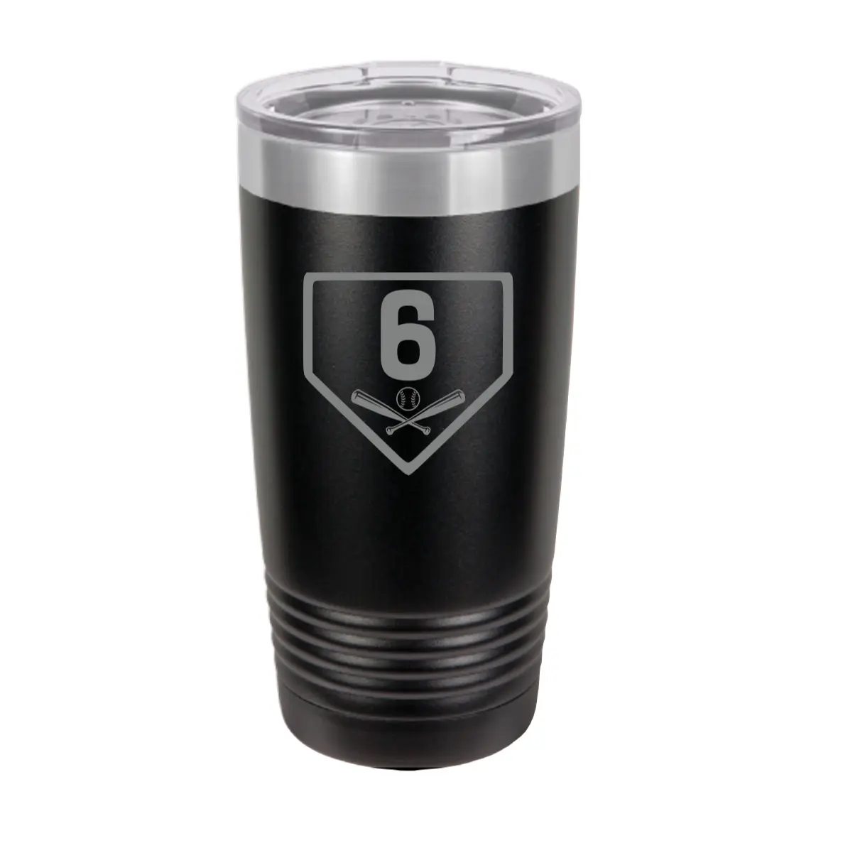 Laser engraved 20oz Tumbler, Personalized baseball or softball number