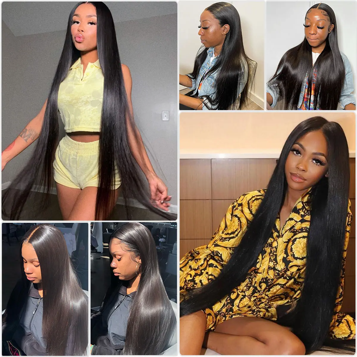 BELE HAIR 5x5 Lace Closure With Bundles Brazilian Straight 