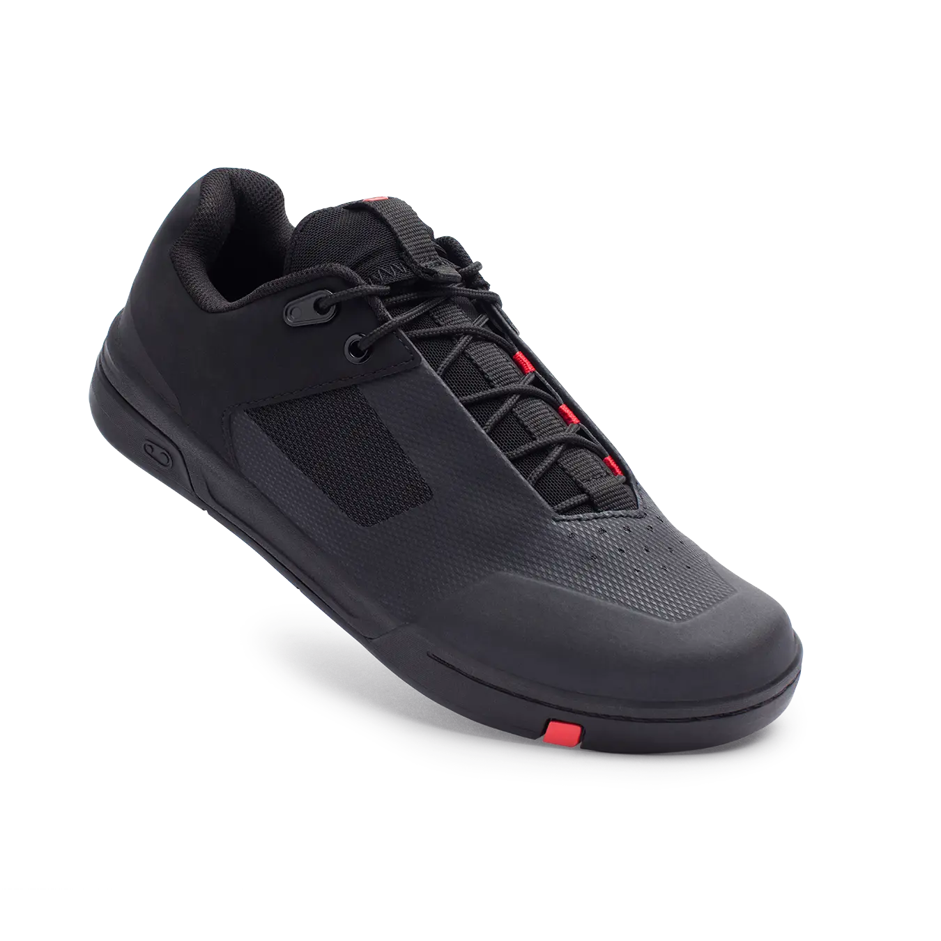 Stamp Lace Flat Shoes - Black/Red