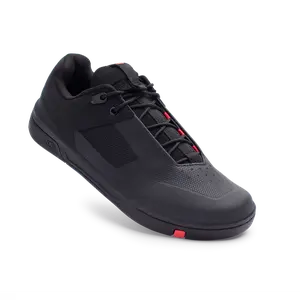 Stamp Lace Flat Shoes - Black/Red