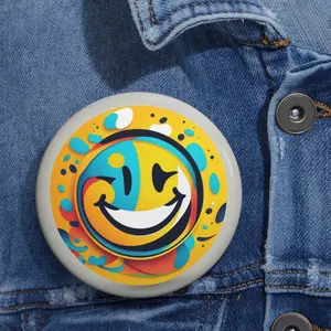 Super Smiley-Custom Pin Buttons