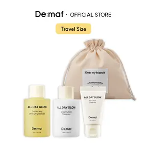 [De:maf Official] Cleansing Gift Kit | 76% Olive Oil Nourishment | Soothing Hydration | Refreshing Cleanser | Facial Wash | Travel kit