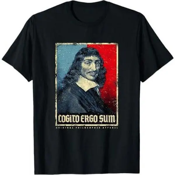Cogito Ergo Sum René Descartes Principles Philosophy Vintage T-Shirt