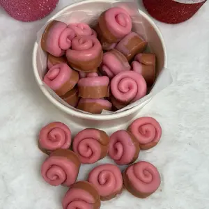 Strawberry Cinnabun Scented Wax Melts - Pink and Brown Wax Melts for Aromatic Home Fragrance