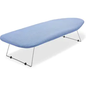 Blue Tabletop Ironing Board with Scorch Resistant Cover