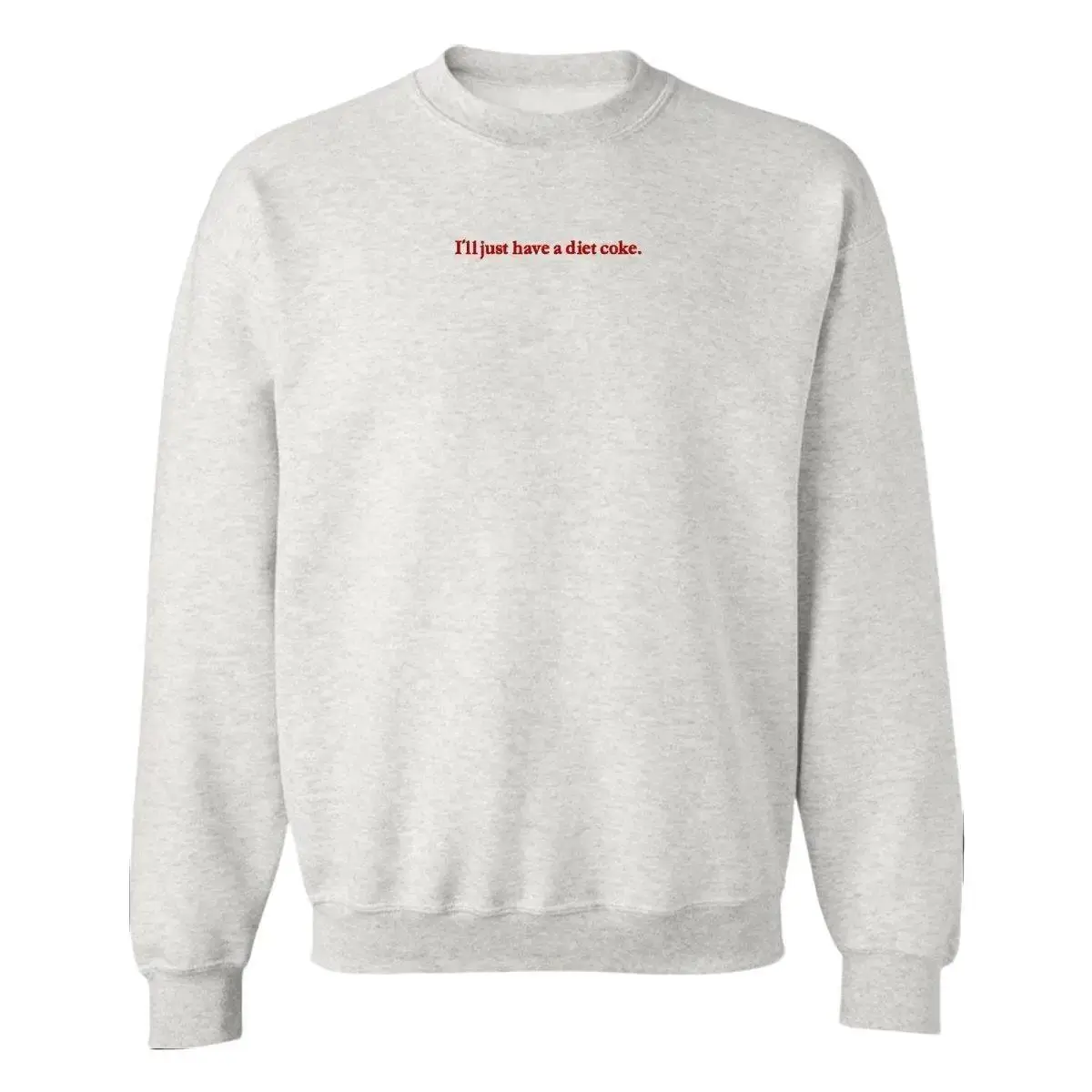 Women's "I'll Just Have A Diet Coke" Embroidered Hoodie - Chic Long Sleeve Round Neck Pull On Sweatshirt for Girls, Casual Comfortable Top