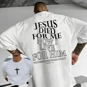 Christian man T-shirt , Crewneck  Religious  Christian,Aesthetic Christian , Jesus Died For Me Now I Live For Him T-Shirt, Christian Shirt, Bible Verse Shirt