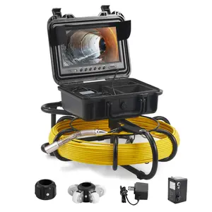 【DealsForYouDays】VEVOR Sewer Camera, 230 ft/70 m, 9" Screen Pipeline Inspection Camera with DVR Function, Waterproof IP68 Camera with 12 Adjustable LEDs, with a 16GB SD Card, for Sewer Line, Home, Duct Drain Pipe Plum