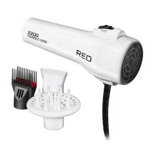 RED by KISS Handle-Less 2200W Ceramic Tourmaline Hair Dryer, Frizz-Free Shine, Pik & Diffuser Included RED by KISS Handle-Less 2200W Ceramic Tourmaline Hair Dryer, Frizz-Free Shine, Pik & Diffuser Included