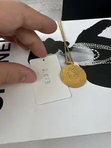 Pre-owned Dior As Shown Shoulder Bags / German made coin motif long necklace, vintage gold MR16022026Z833