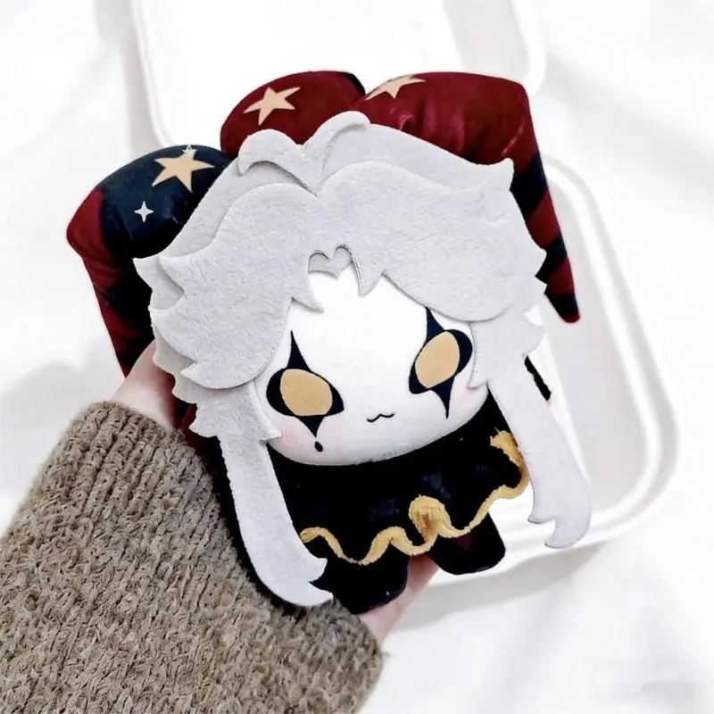 12cm Pierrot Plush Toy - Stuffedanimal with Removable Hat Headdress, Unisex Soft Adorable Stuffed Cuddly Doll Gift, Cute Collectible for Anime Fans, Decorative Toys & Hobbies Felt Craft Accessory
