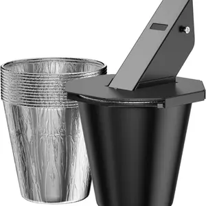 Grease Bucket with Lid & Liner, Upgraded Grill Accessories, Replacement Drip Bucket for Traeger Smokers & Grills Compatible with Traeger, Pit Boss, Z Grills, Recteq, and More