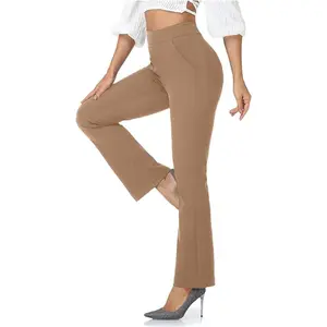 High Waisted Dress Pants for Women Petite/Regular/Tall Bootcut Pull On Yoga Work Slacks Pockets 28"/29.5"/31.5"