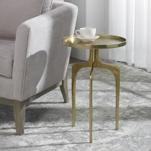 212 Main 15 x 22 x 15 in. Accent Table, Gold