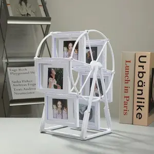 📸 The absolute cutest way to display your photo dumps. Rotating Ferris Wheel Picture Frame | DIY Memory Keepsake, Desktop Photo Holder, Graduation Gift Idea (Photos Not Included)