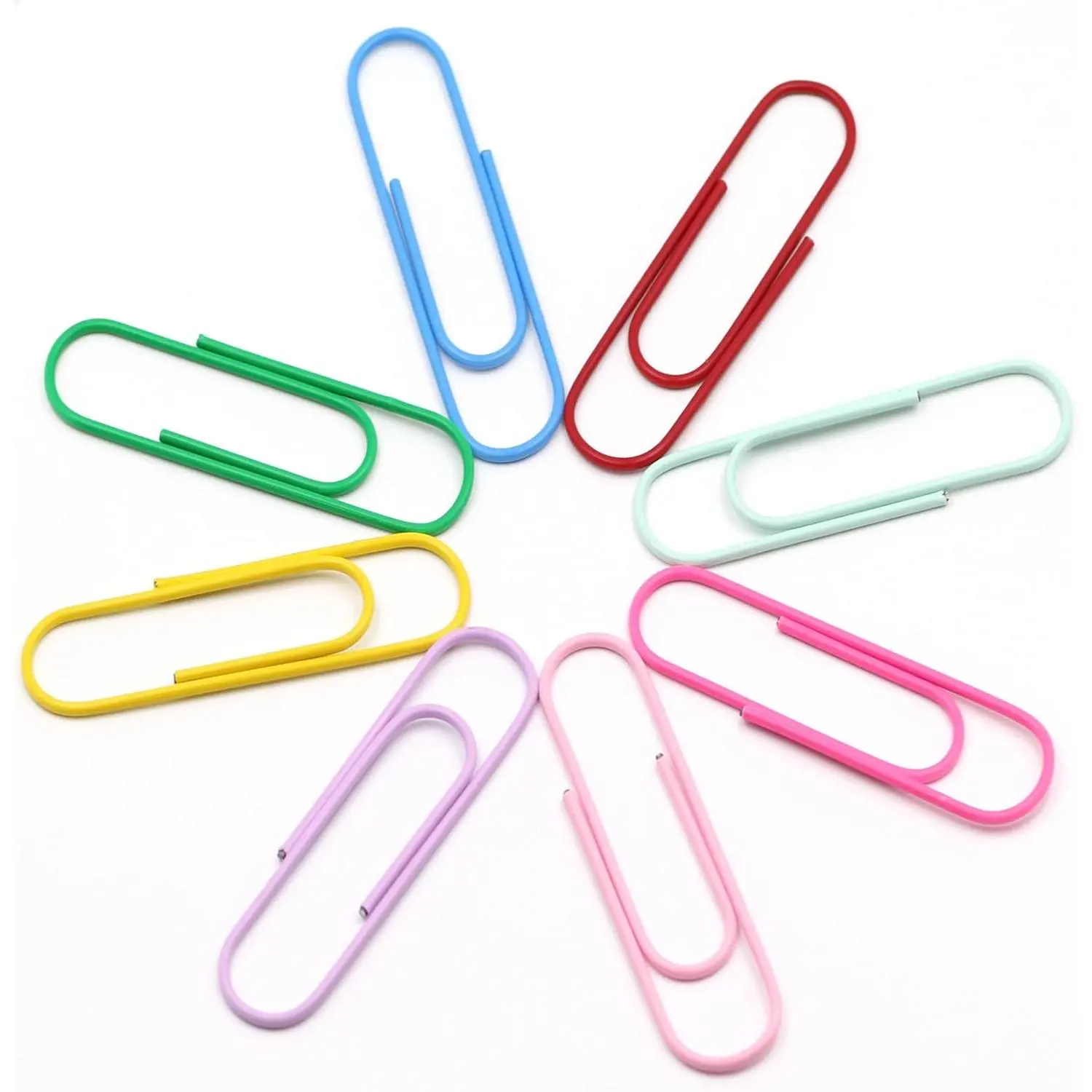 40-Pack 4 Inches  Paper Clips 100mm Large Clips Cute  Multicolor Clip,Office and Study Supplies Giant Paper Clips (8 Colors x 5 count)