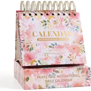 365 Bright Every Day Daily Flip Calendar with Inspirational Quotes - Motivational Perpetual Calendar Desk Office  Decor for Women, Gifts Desk Accessories for Girls Positive Affirmations